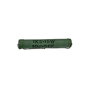 Resistor 1K5 15W 10% Axial Verde