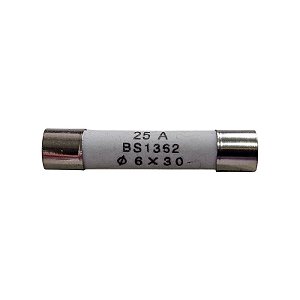 Fusível 25A 250V Grande 6X30 Cerâmica