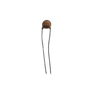 Capacitor Cerâmico 120pF x 50V = 121 Marrom