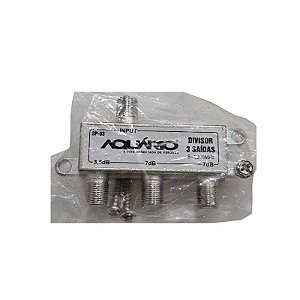 Splitter Divisor 3 Saídas Aquário SP-03 5-1000Mhz