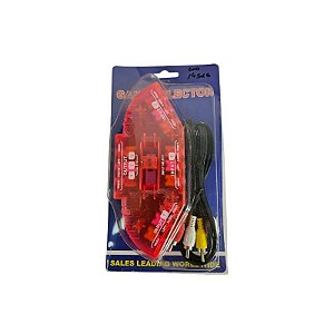 Chave Seletora Rca Áudio e Vídeo Com Cabo 3 Entradas 1 Saída