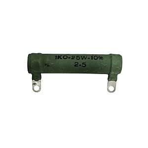 Resistor 1K0 25W 10% Verde