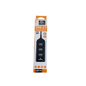 Hub Usb 2.0 4 Portas Hub.871 Ley-11 Preto Lehmox