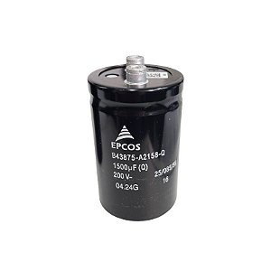 Capacitor Eletrolítico 1500uF x 200V RD 85º Giga B43875-A2158-Q Epcos