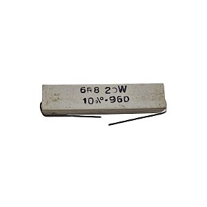 Resistor 6R8 20W 10% Axial Porcelana