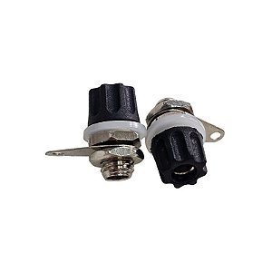 Borne 158 Preto Para Pino Banana 4mm