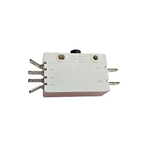 Chave Micro Switch 6 Contatos NA NF Branca Vabsco