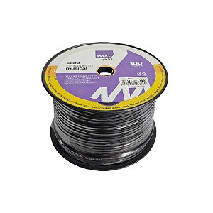 Cabo Instrumento Musical 1x0,20MM² 100M Preto Mxt
