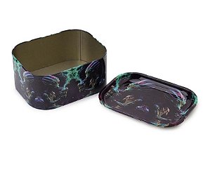 Bandeja Metal Box Personalizada Two Aliens Blue (1Und)