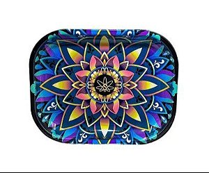 Bandeja Metal Sadhu Pequena Mandala Colors Mod : 17