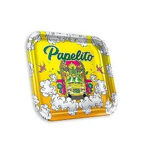 Bandeja Pequena Papelito de metal Brasilia amarela