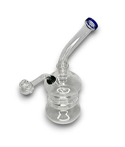 Bong de Vidro p/Óleo Bocal Azul 16cm