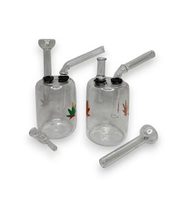 Copo de Vidro Cremador e Bong Mini 12cm