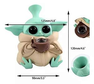 Bong Baby Yoda Silicone+Bowl Vidro
