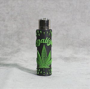 Isqueiro Emborrachado Puff Life LEGALIZE Preto