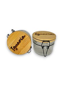 Pote Hermético Iguaria 150ml Tampa Bambu ( 1Und )