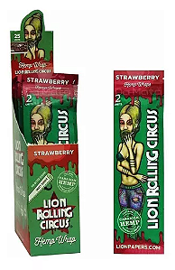 Blunt Lion Circus Hemp Wrap Morango 1 unidade
