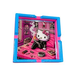 Cinzeiro 3D Hello Kitty Azul Modelo C209