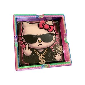 Cinzeiro 3D Hello Kitty Punk Multicolorido