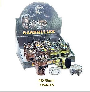 Dichavador Metal 3 Partes 45x75mm Rei Caveira