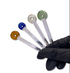 Piteira de Vidro Iguaria Bocal Rosquinha Colors 7cm x 6mm ( 1Und )