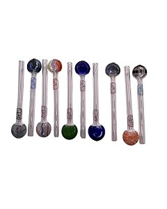 Piteira de Vidro Louco 4i20 Bocal Achatado 7cm 5mm