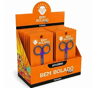 Tesoura Sem Ponta Holográfica Bem Bolado 1un
