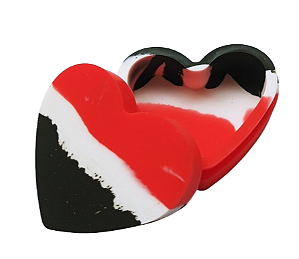 Porta Biscoitinhos Slick Coração 18ml Vermelho