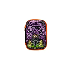 Case Sadhu Full Print M Cogumelo Preto Ziper Laranja