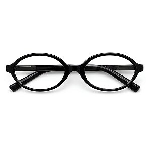 Óculos Grau +0.50 a +4.00 Oval Preto Lente Leitura