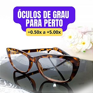Armação Leitura + 0.50 a + 4.00 Tartaruga Gatinho Óculos Lente Grau