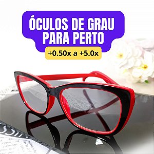 Armação Grau Pronto 0.50 a 4.00 Gatinho Óculos Hipermetropia Leitura
