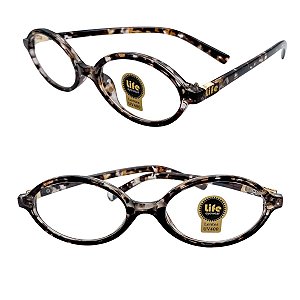 Óculos Grau +0.50 a +4.00 Oval Leopardo Lente Leitura