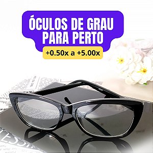 Armação Leitura + 0.50 a + 4.00 Gatinho Óculos Grau Lente Pronta