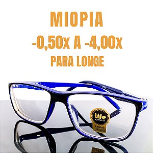 Armação Miopia - 0.50 a – 4.00 Grau Pronto Óculos Lente para Longe