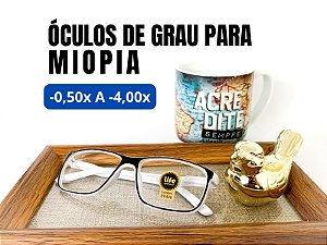 Armação Miopia - 0.50 a - 4.00 Grau Pronto Lente Óculos para Longe