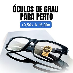 Armação Leitura + 0.50 a + 4.00 Emborrachado Óculos Grau Lente Pronta