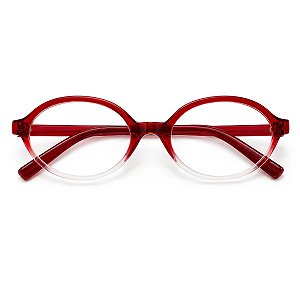 Óculos Grau +0.50 a +4.00 Oval Vermelho Cereja Lente Leitura