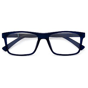 Óculos Grau +0.50 a +4.00 Emborrachado Azul Escuro Lente Leitura