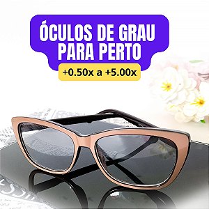 Armação Grau + 0.50 a + 4.00 Gatinho Marrom Óculos Lente Descanso Leitura