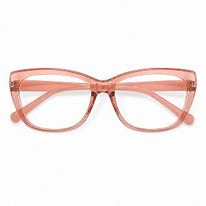 Óculos Grau +0.50 a +4.50 Gatinho Rosa Transparente Lente Leitura