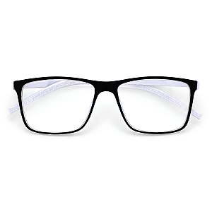 Óculos Grau +0.50 a +4.50 Emborrachado Justin Branco Lente Leitura