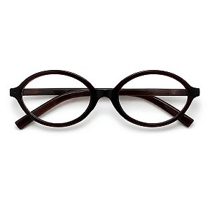Óculos Grau +0.50 a +4.00 Oval Café Lente Leitura