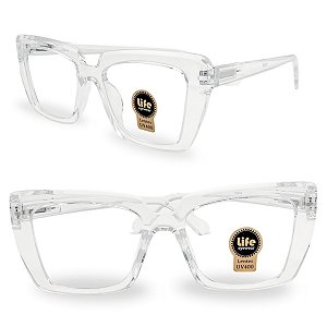 Óculos Grau +0.50 a +4.00 Marilia Transparente Lente Leitura