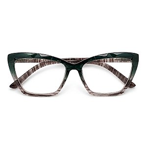 Óculos Grau +0.50 a +4.50 Gatinho Ondulado Azul Leopardo Lente Leitura