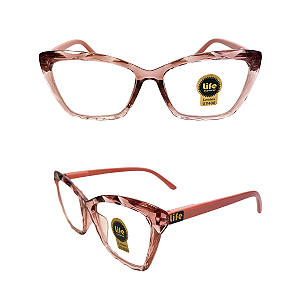 Óculos Grau +0.50 a +4.50 Gatinho Ondulado Rosa Leopardo Lente Leitura