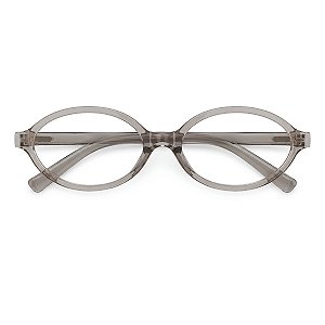 Óculos Grau +0.50 a +4.00 Oval Cinza Lente Leitura Hipermetropia
