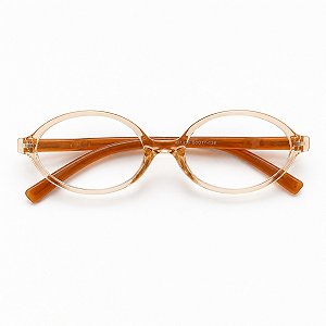 Óculos Grau +0.50 a +4.00 Oval Caramelo Lente Leitura Hipermetropia
