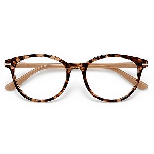 Óculos Grau +0.50 a +4.00 Redondo Brilho Rosa Leopardo Lente Leitura Hipermetropia
