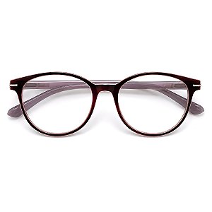 Óculos Grau +0.50 a +4.00 Redondo Brilho Rosa com Preto Lente Leitura Hipermetropia